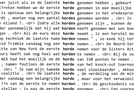 Fragment of concordance